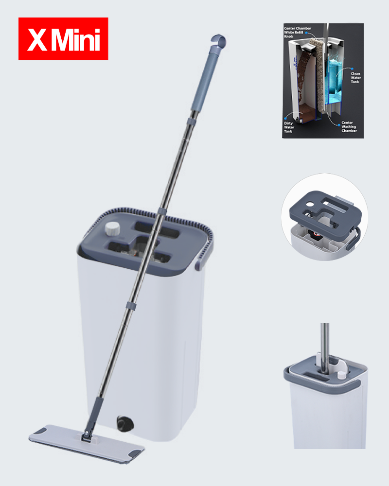 Set de găleți Mopx Mini Flat Mop pentru utilizare umedă și uscată