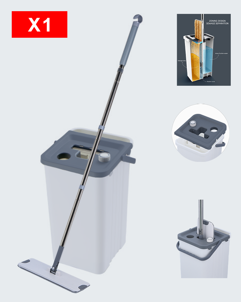 Set de găleți pentru mop pentru separarea apei curate și murdare