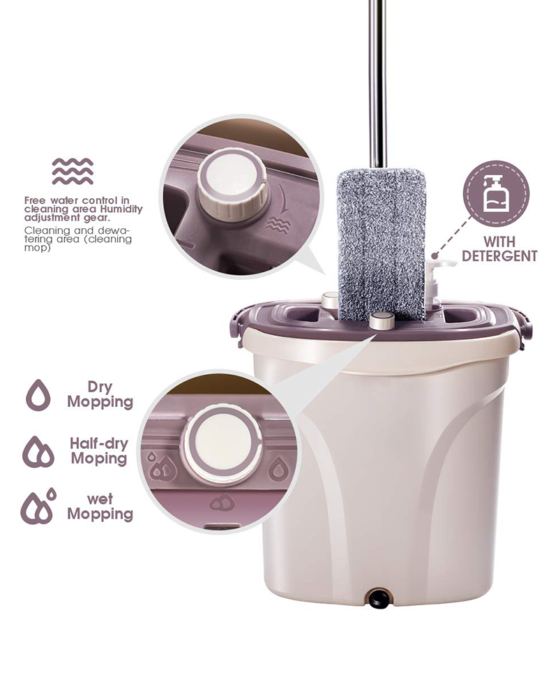 Set de găleți pentru mop de separare a apei murdare cu dublă zonă Mopx